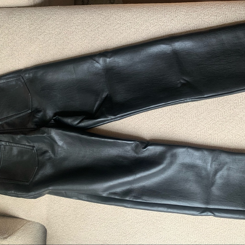 Aritzia Melina Vegan Leather Cropped Pants